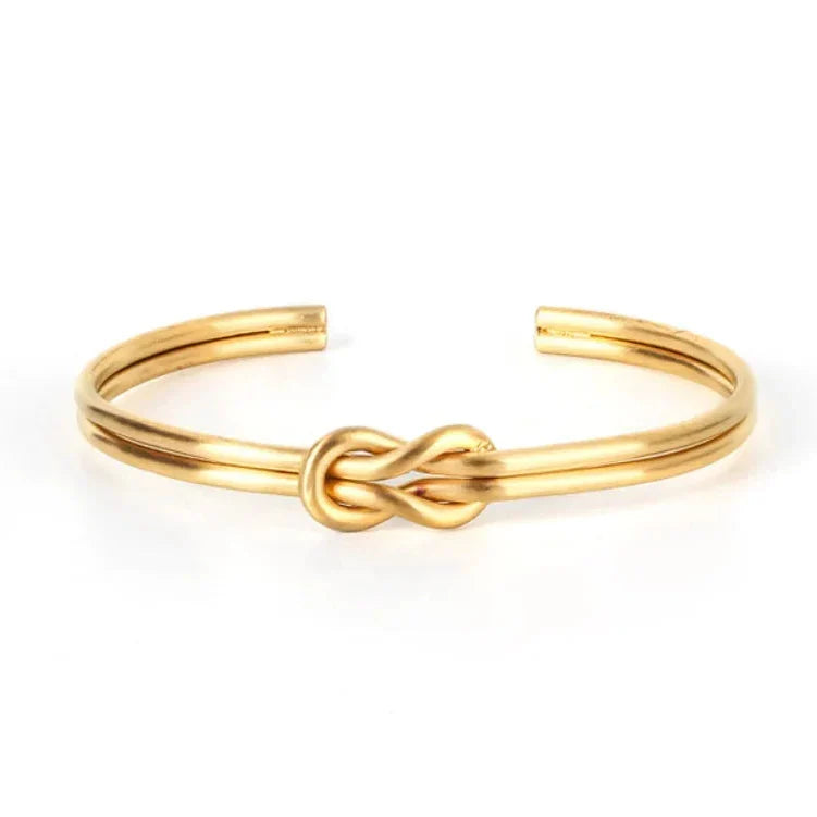 Adjustable knot bracelet for men, gold