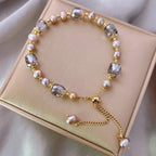 Bracelet Améthyste en Perles Pierres Naturelles Gourmette Femmes