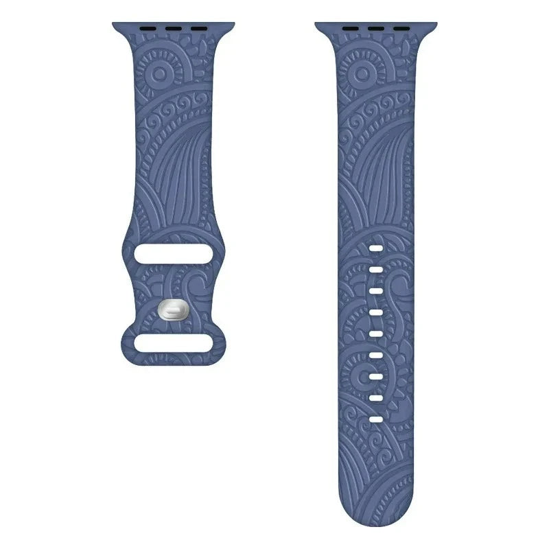 سوار Apple Watch بنقش أزرق