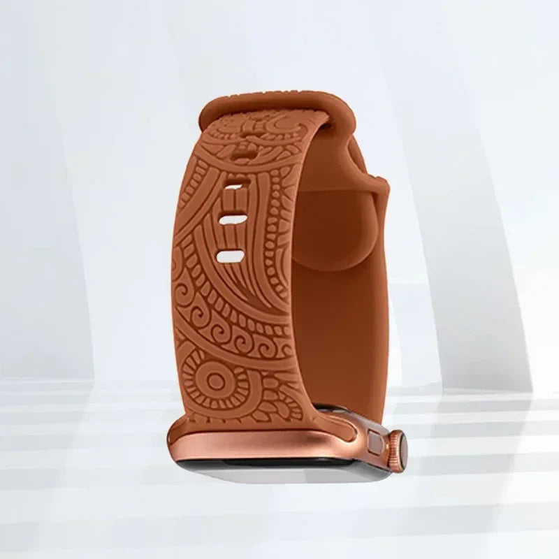 Patterned brown Apple Watch Band