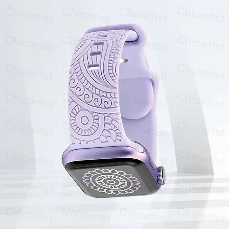 Patterned purple Apple Watch Band