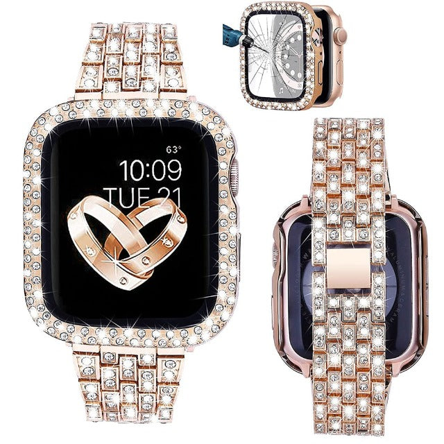 Браслет Apple Watch с корпусом с бриллиантами, золото