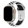 Спортивный ремешок Apple Watch бело-чёрный