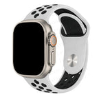 Спортивный ремешок Apple Watch бело-чёрный