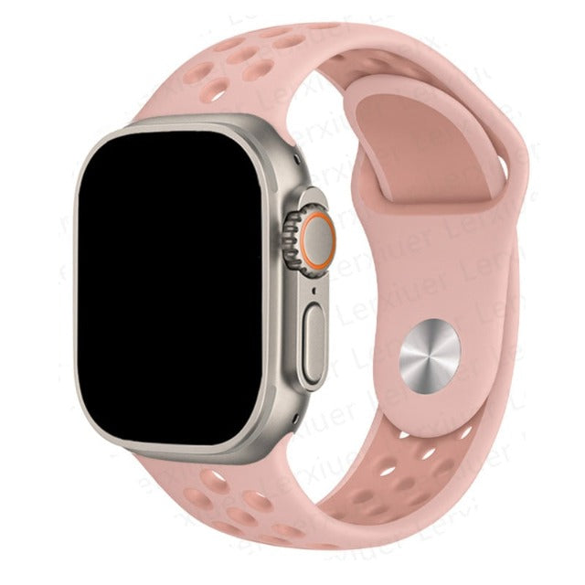 Pink Sport Apple Watch strap