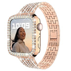 Браслет для Apple Watch с бриллиантами для женщин, розовое золото