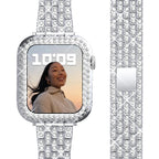 Браслет для Apple Watch с бриллиантами для женщин, серебристый