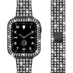 Браслет для Apple Watch с бриллиантами для женщин, чёрный