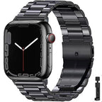 Браслет для Apple Watch из сверхпрочной стали, чёрный + инструмент