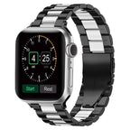 سوار Apple Watch من المعدن الأسود والفضي