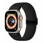 سوار Apple Watch من النايلون المنسوج باللون الأسود