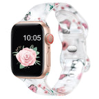 Женский браслет для Apple Watch с цветочным принтом