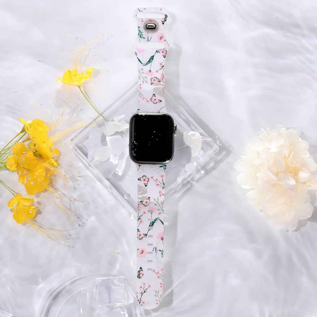 Женский браслет для Apple Watch с цветочным принтом