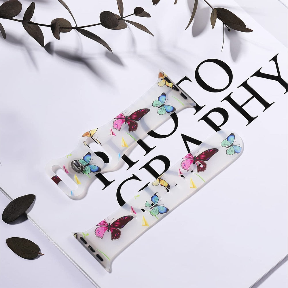 Floral Printed Apple Watch Band for Women