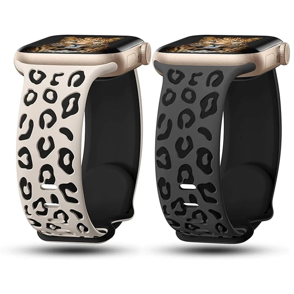 سوار Apple Watch بنقشة الفهد