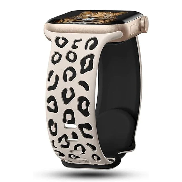 Light Beige Leopard Apple Watch Band