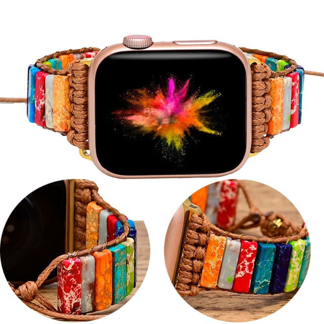 Браслет Apple Watch из натурального камня 7 чакр