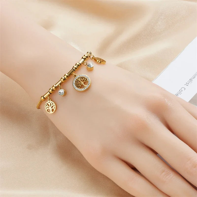Bracelet Arbre de Vie avec Zircon
