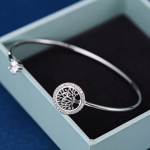 Tree of Life Bracelet Gold - Silver - Silver Plated Copper