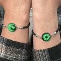 Bracelet with Black Crescent Moon and Radiant Sun