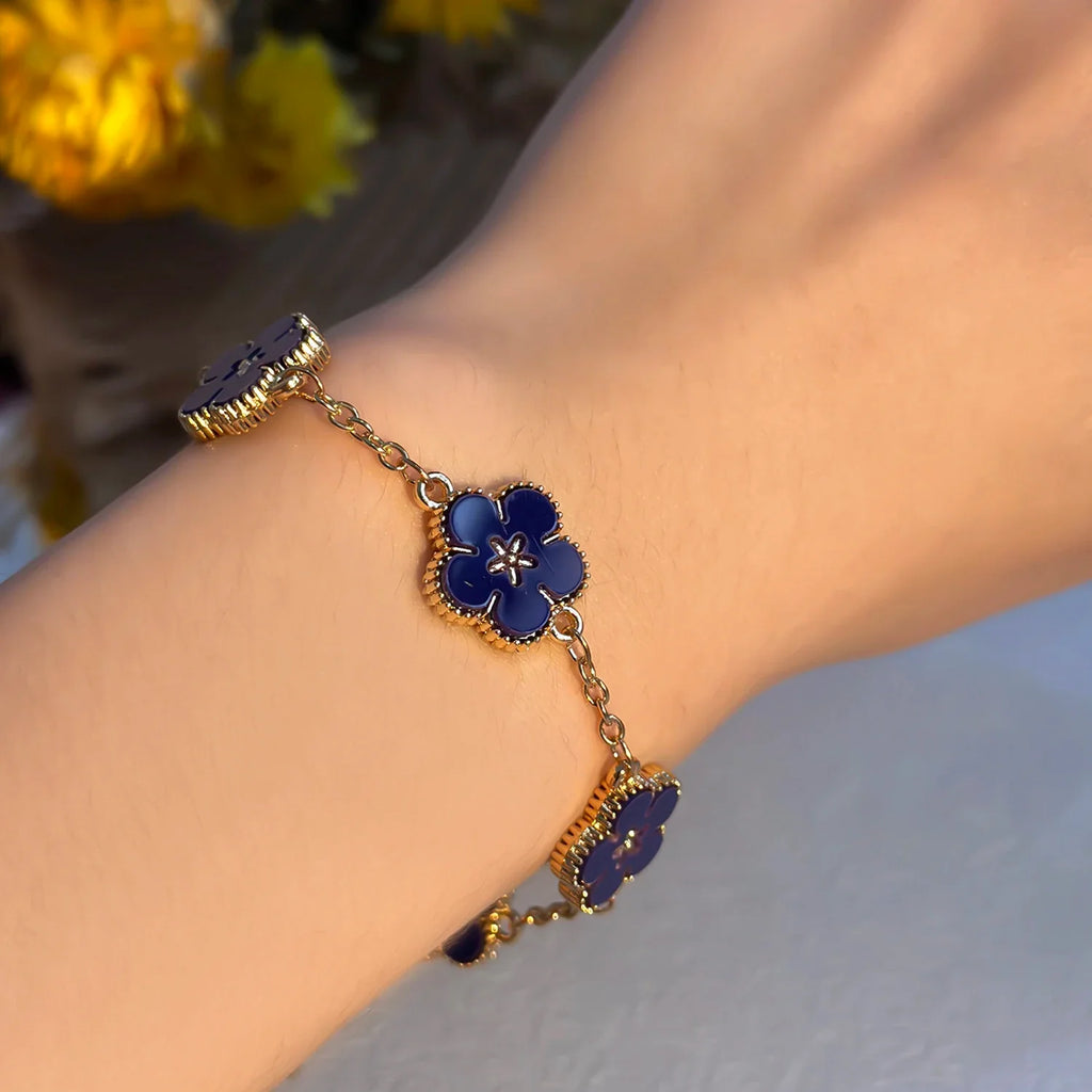 Women's Flower Bracelet blue