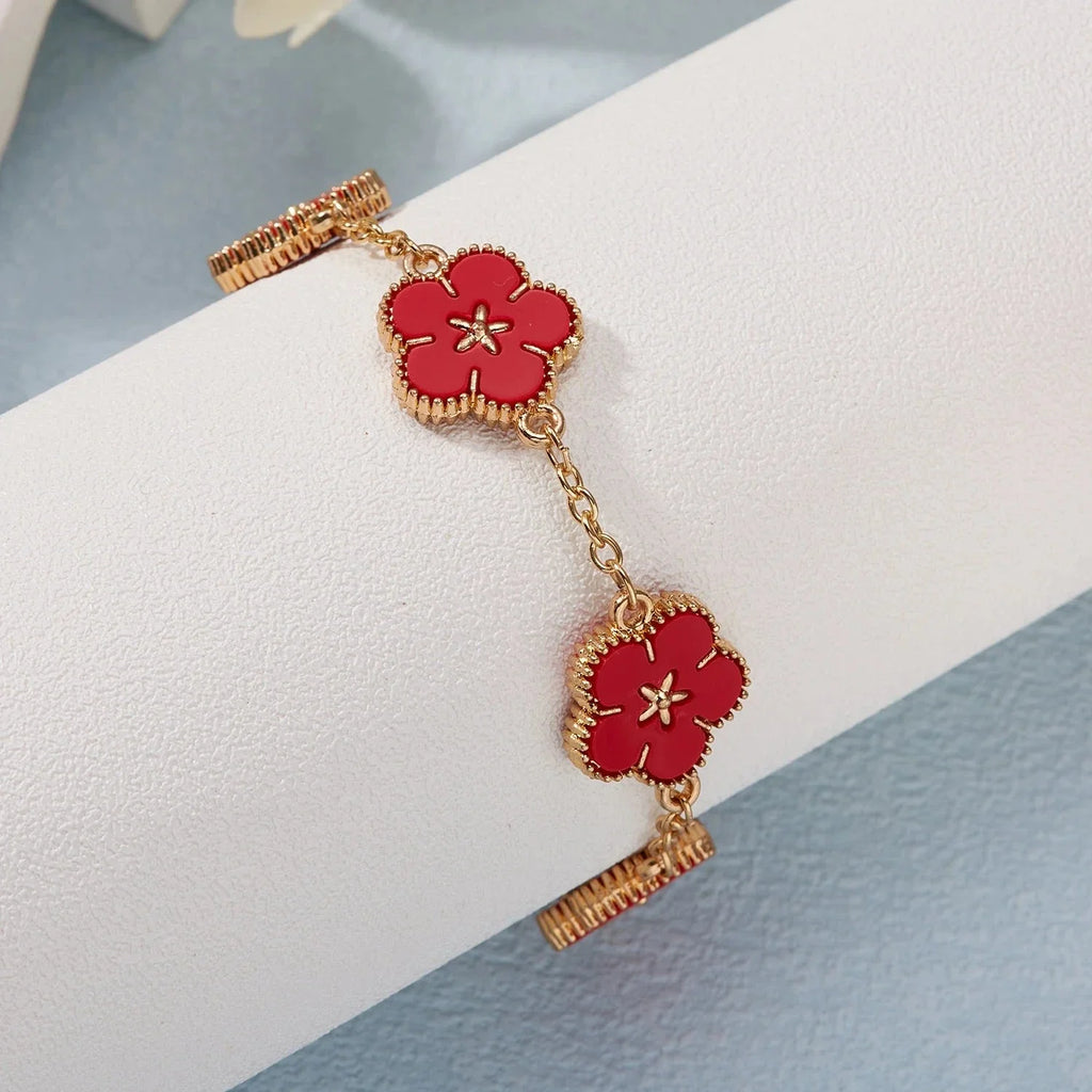 Women's Flower Bracelet red