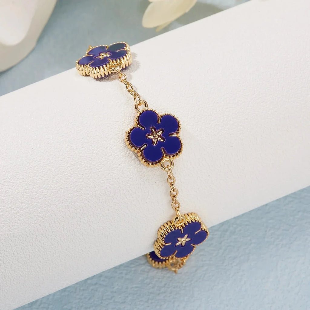 Women's Flower Bracelet blue