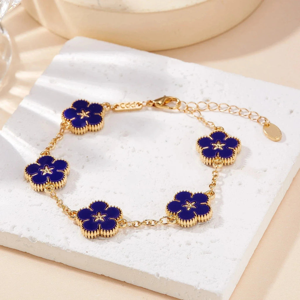 Women's Flower Bracelet blue