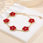 Women's Flower Bracelet red