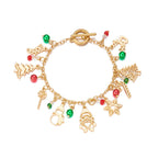 Браслет с рождественскими подвесками