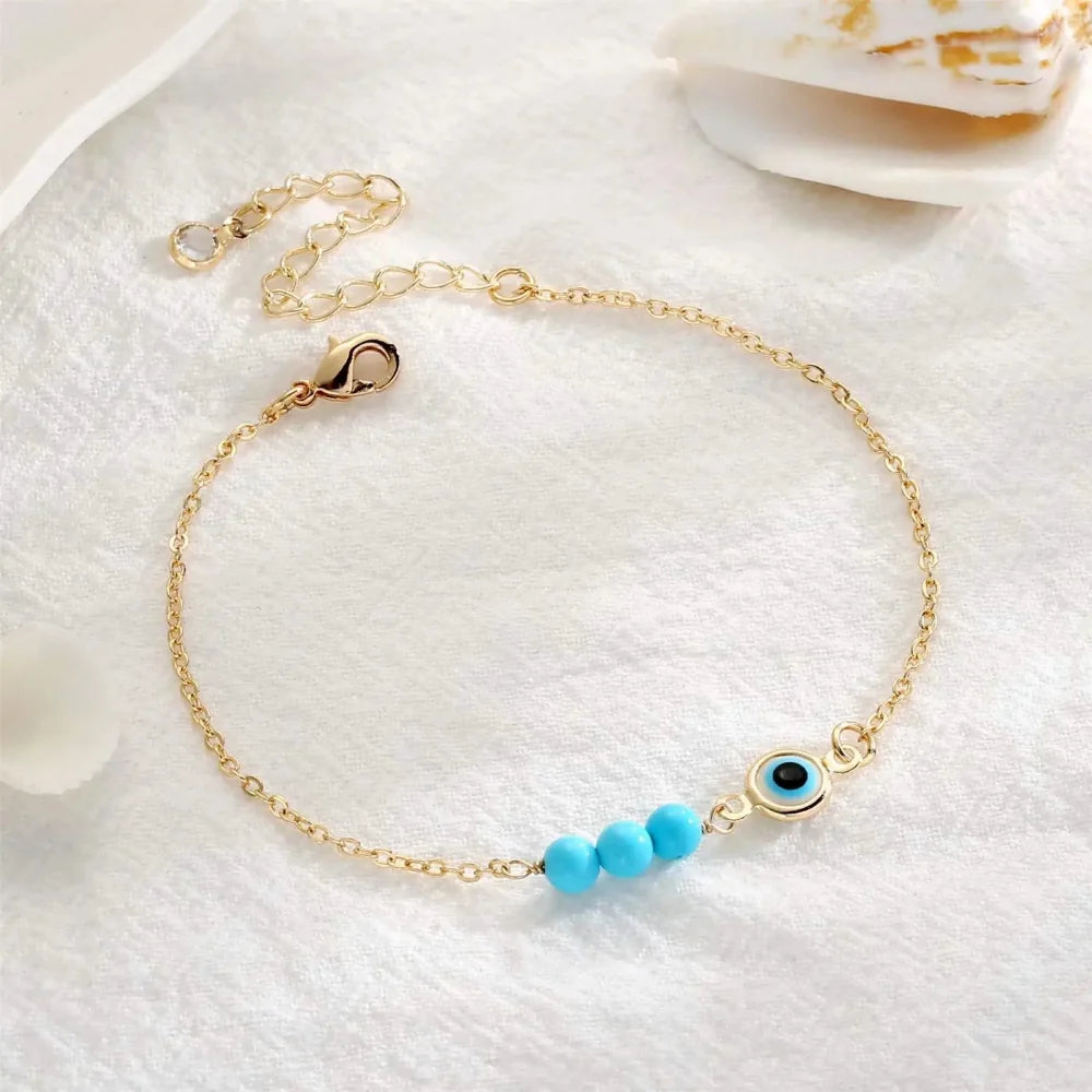 Bracelet with Evil Eye Beads