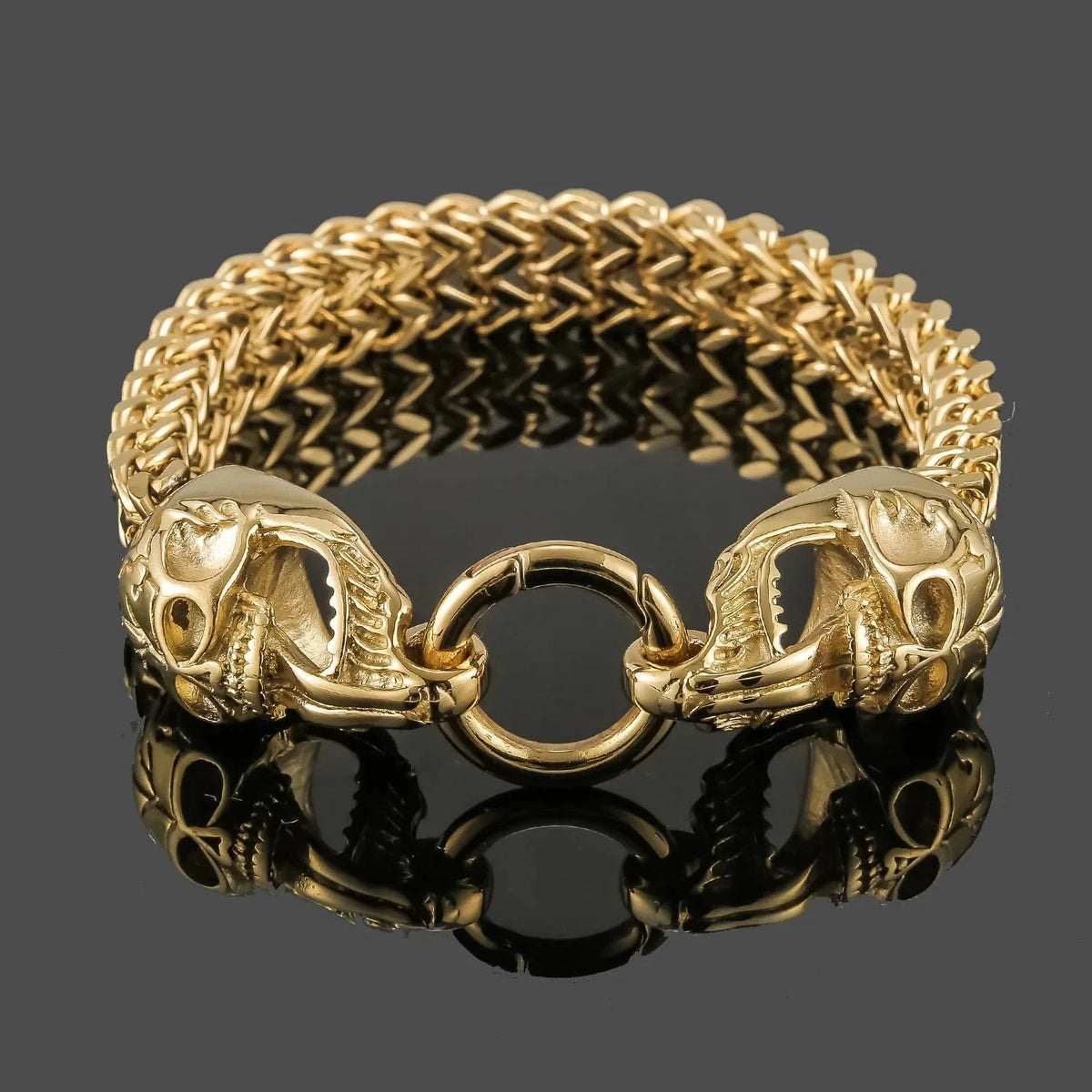 Men's Gold Skull Bracelet