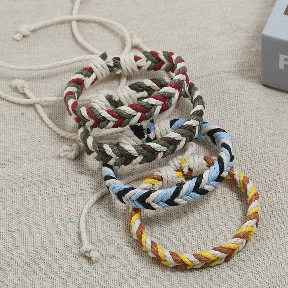 Brazilian Bracelet in Cotton Thread with Natural Look yellow