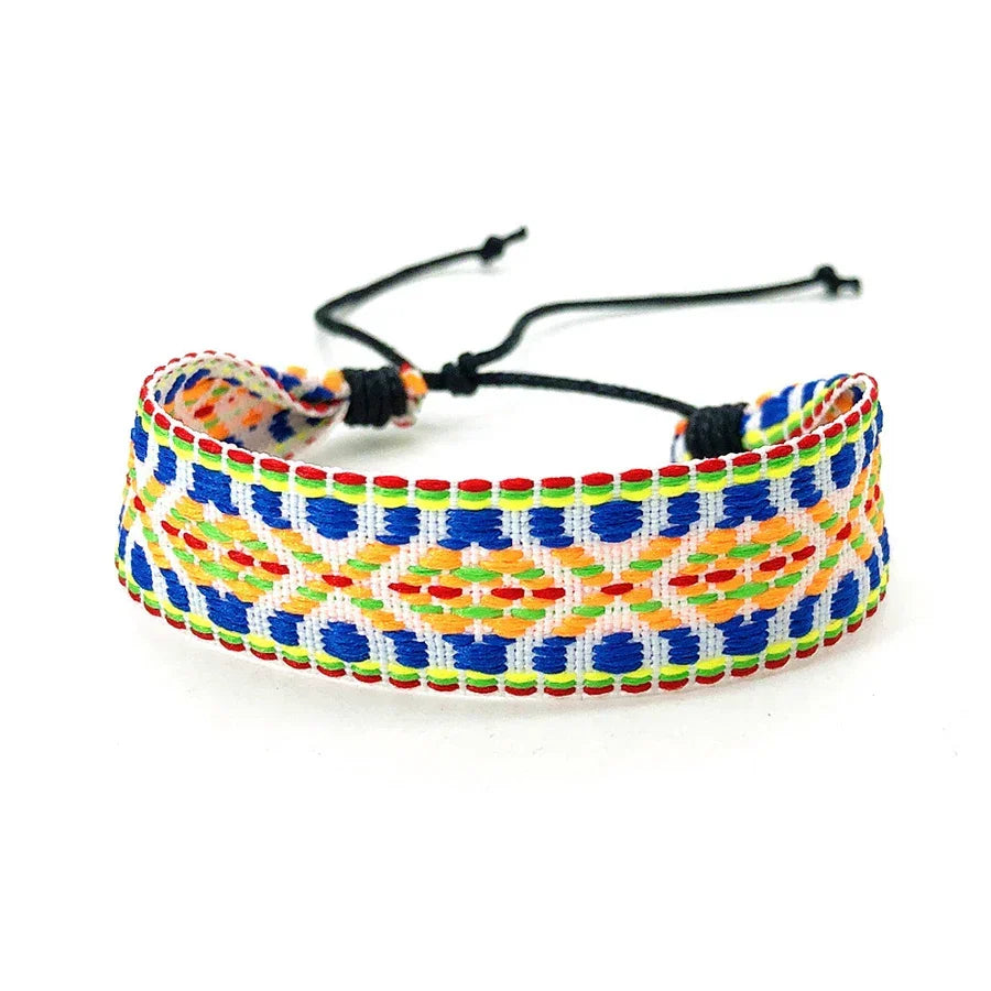 Unisex Brazilian Vacation Style Bracelet yellow and blue