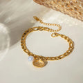 Bracelet Coquille Saint-Jacques et Perle Coquillage pour Femme