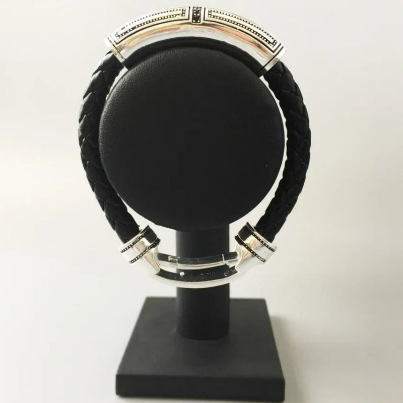 Rustic Leather Cross Bracelet - Exception®
