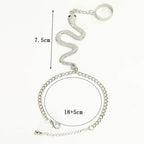 Snake Hand Chain Bracelet for Women, Hand & Finger Chain Jewelry, Silver
