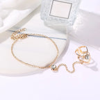 Hand Chain Bracelet with Zircon Stones - Women’s Jewelry Hand & Finger Chain