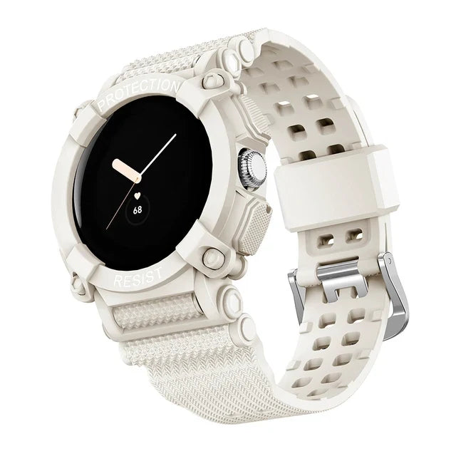 Solid Protective Smartwatch Band Google Pixel Watch 1 & 2 white