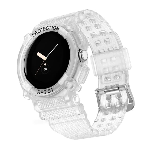 Solid Protective Smartwatch Band Google Pixel Watch 1 & 2 white