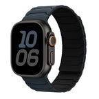 Магнитный сменный ремешок для Apple Watch, сине-черный
