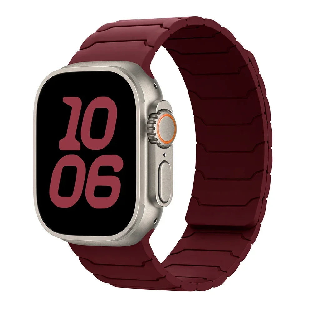 Магнитный сменный ремешок для Apple Watch, красный