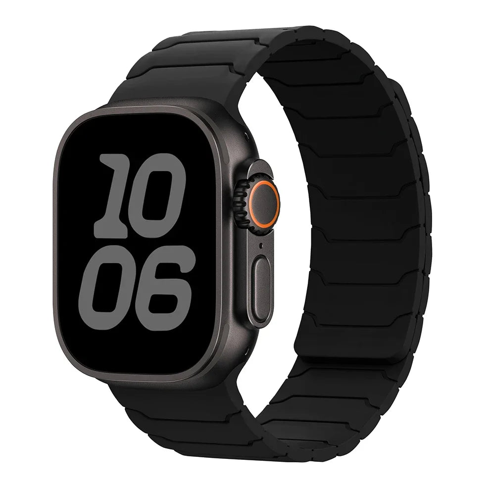 Магнитный сменный ремешок для Apple Watch, черный