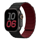 Магнитный сменный ремешок для Apple Watch, черно-красный