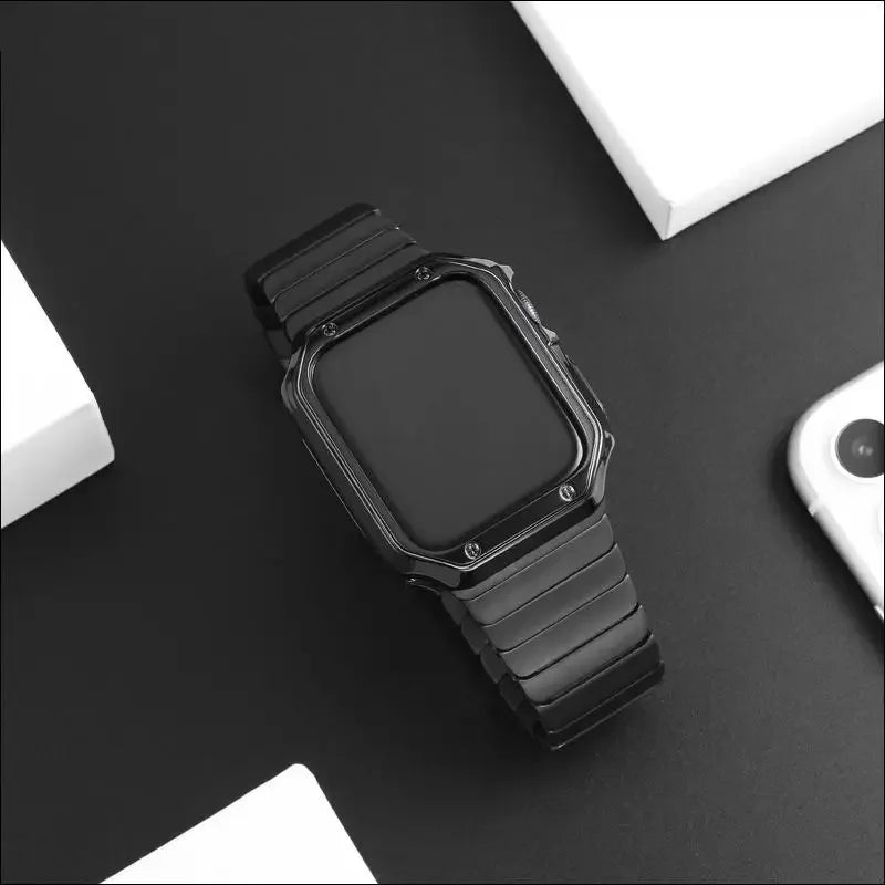 Replacement stainless steel band for Apple Watch black