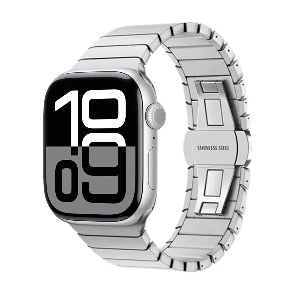 Replacement stainless steel band for Apple Watch silver