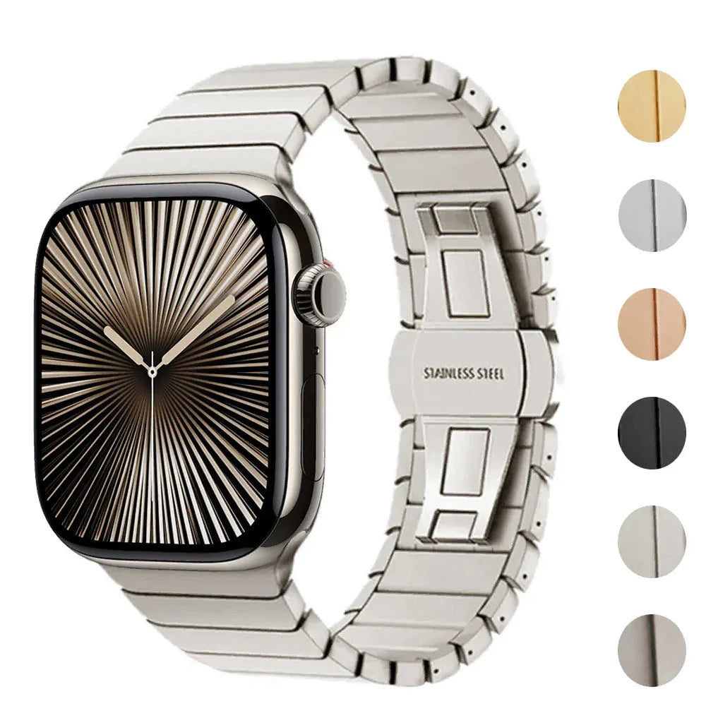 Replacement stainless steel band for Apple Watch silver