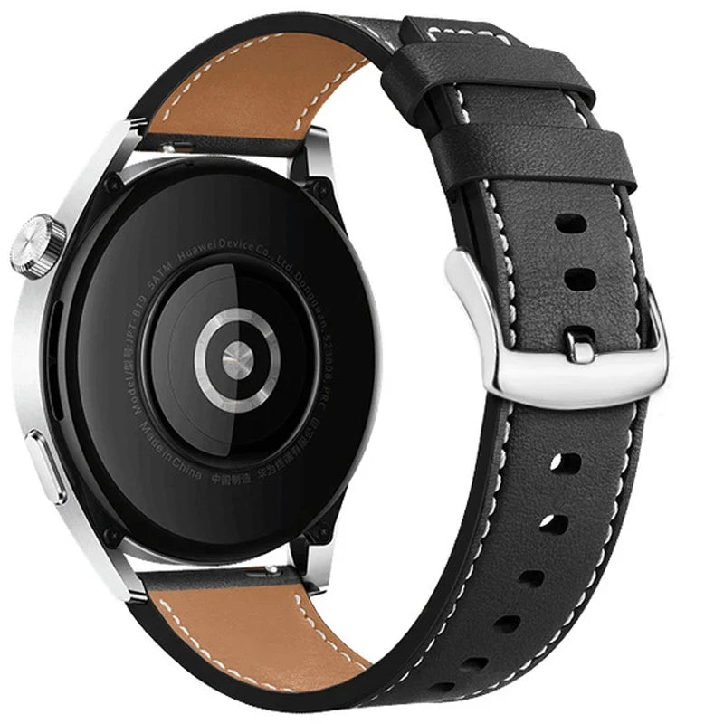Сменный кожаный ремешок для Google Pixel Watch 1, 2, 3, 4, 41 мм, 45 мм, чёрный
