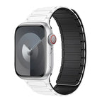Магнитный сменный ремешок для Apple Watch бело-чёрный