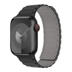 Магнитный сменный ремешок для Apple Watch чёрно-серый